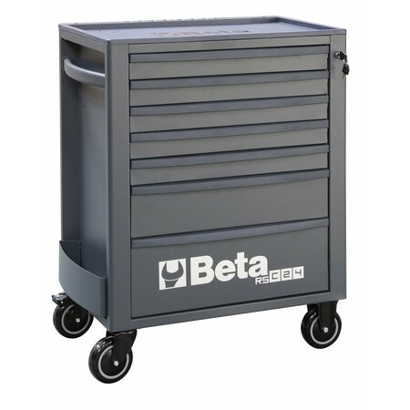 Beta Tool Cabinet, 7 Drawer, Gray, Sheet Metal, 29 in W x 17-1/2 in D x 38 in H 024004677